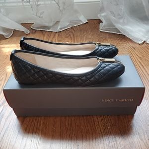 Vince Camuto Leather Quilted Flats- Size 6